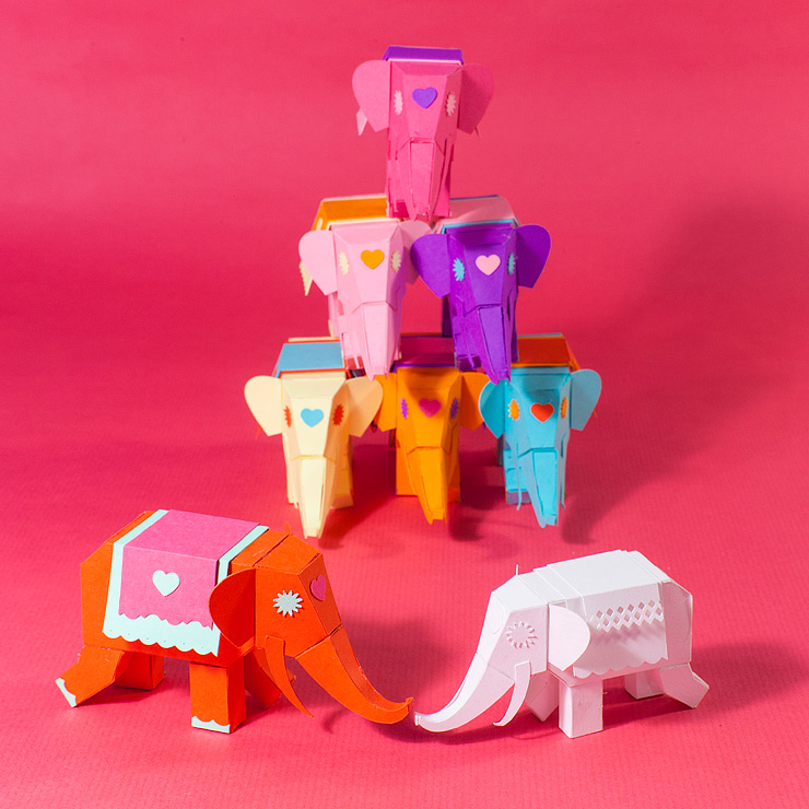 DIY Paper art : Éléphants sacrés